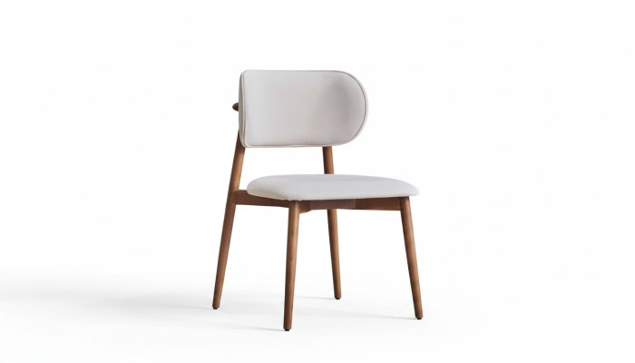 Silla textil blanca diseñador de una sola plaza Sillas de comedor elegantes Sillas