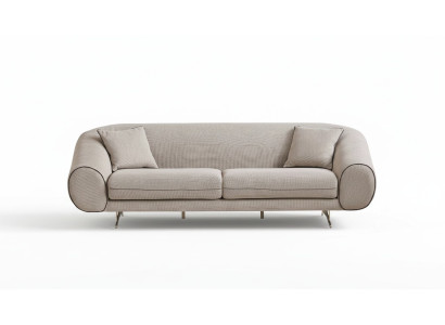Sofá Beige Moderno para la Sala de Estar de 3 Plazas - Sofás de Diseño de Lujo Tapizados