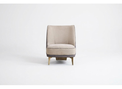 Sillón beige Muebles de sala Sillón tapizado de lujo Diseñador de 1 plaza