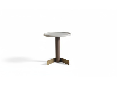 Mesa auxiliar blanca Mesa de centro Mesa redonda de madera moderna Mesa de centro de madera