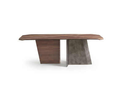 Mesa de comedor de diseñador marrón de lujo, mesa de madera de alta calidad para el comedor.