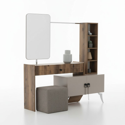 Moderna tocador de madera para dormitorio con espejo muebles de lujo de diseño.