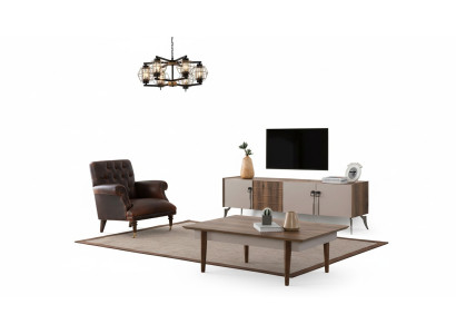 Salón conjunto de diseño Mesa de centro de lujo Mueble de TV moderno de 3 piezas Nuevo