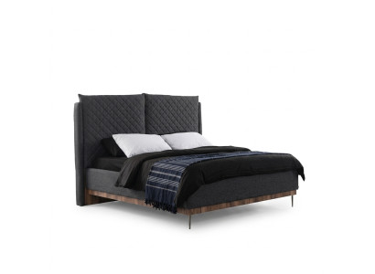 Grises dormitorio cama diseñador muebles de lujo camas tapizadas estructura de madera