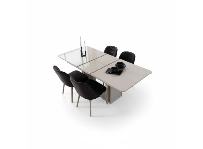 Mesa blanca de lujo - Muebles de comedor - Mesas de madera - Mesas.