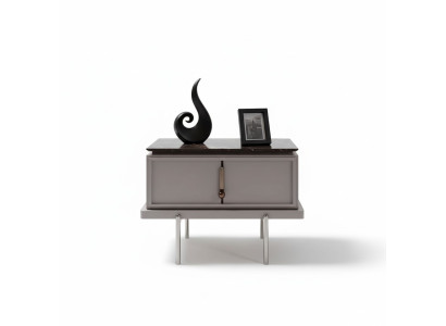 Mesa de noche marrón Estilo elegante Muebles de madera para dormitorio Muebles de diseñador Nuevo