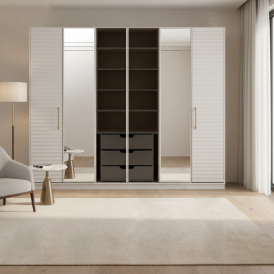 Diseño de armario con espejo para dormitorio muebles de lujo armario