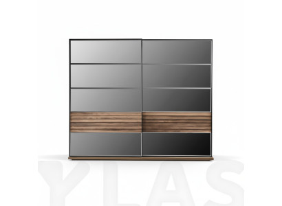 Armario negro Muebles modernos de dormitorio Armario de madera