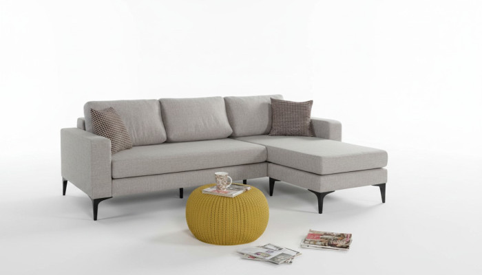 Sofá de salón en forma de L, muebles modernos de lujo, sofá de esquina, tapizado nuevo.