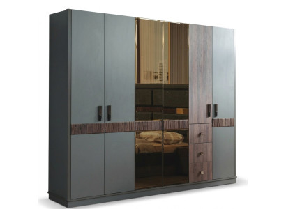 Gris armario grande Dormitorio armarios de madera Muebles de lujo Nuevos