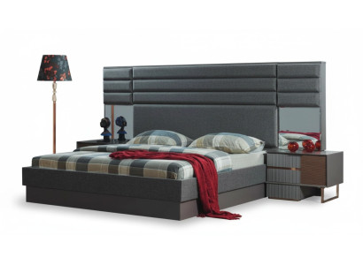 Dormitorio Lujo Cama doble Diseñador Mesitas de noche Set de 3 piezas