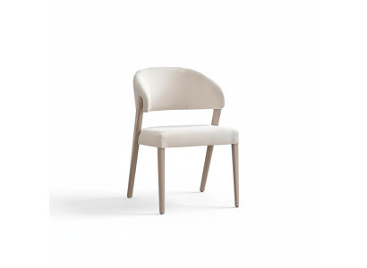 Silla de comedor blanca Silla tapizada de diseñador sillas de comedor de madera nuevas