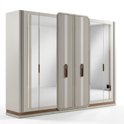 Armario de dormitorio blanco armario de cristal armario de madera mobiliario moderno