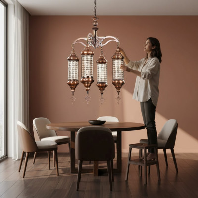 Lámpara de techo Lámpara colgante moderna Lámpara de techo Lujoso candelabro