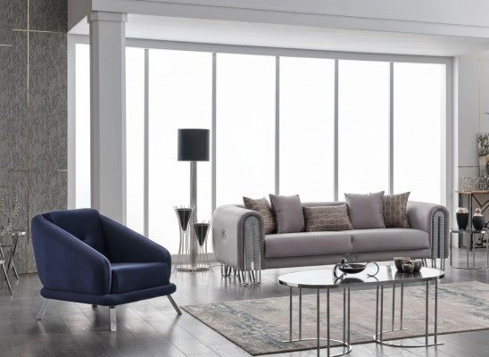 Diseño de muebles de sala de estar Conjunto de sofá 3+1 Juego de muebles Sofá Polster Ensemble