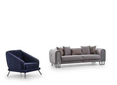 Diseño de muebles de sala de estar Conjunto de sofá 3+1 Juego de muebles Sofá Polster Ensemble