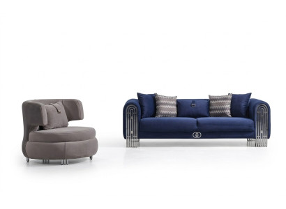 Conjunto de sofás de lujo, muebles de sofá de 3+1 plazas, sofá acolchado de 2 piezas.