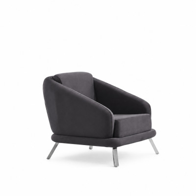 Silla Textil Muebles Modernos Diseño de Asiento Salón Sillón Tapizado 84x79x91