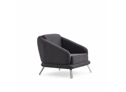 Silla Textil Muebles Modernos Diseño de Asiento Salón Sillón Tapizado 84x79x91