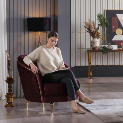 Sillón moderno, asiento de diseñador, cojines, tela textil, muebles, muebles de sala.