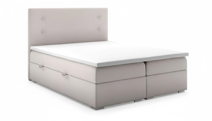 Dormitorio Cama Tapizado Diseño Moderno Lujo Cama Doble Beige Cama Boxspring
