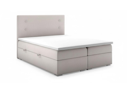 Dormitorio Cama Tapizado Diseño Moderno Lujo Cama Doble Beige Cama Boxspring