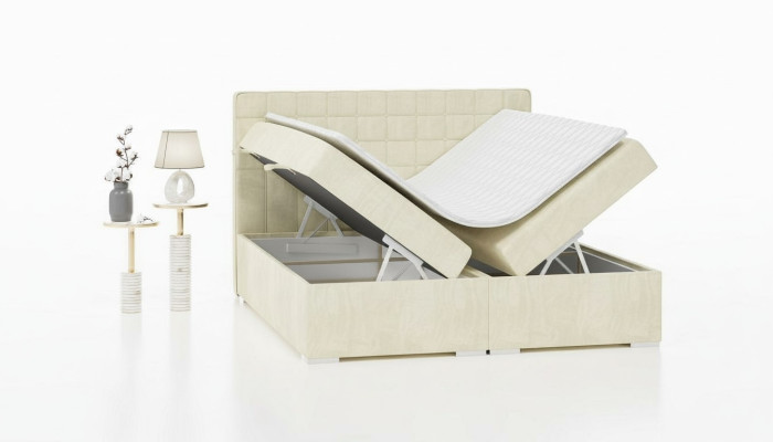 Cama doble Diseño moderno Cama de lujo Dormitorio Cama tapizada Muebles Cama boxspring