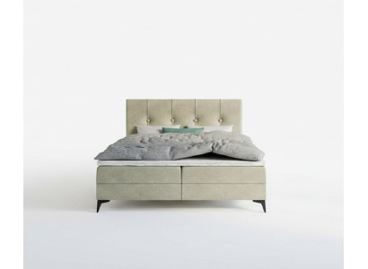 Cama lujo Dormitorio Tapizado Diseño Cama doble Tela Cama Boxspring