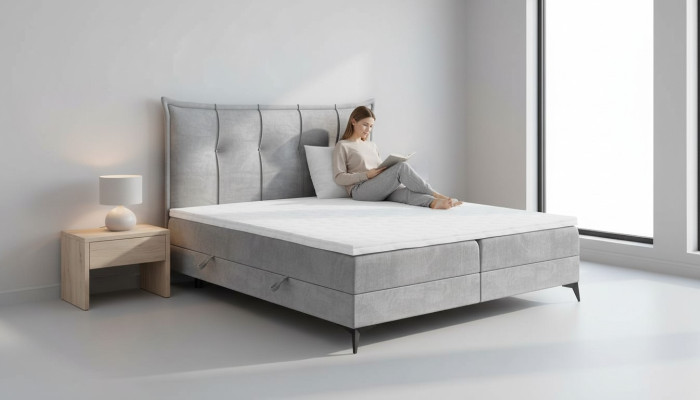 Diseño cama doble dormitorio textil muebles moderno lujo cama somier