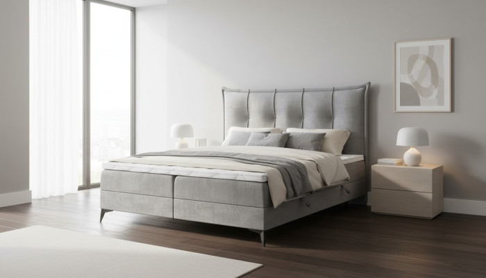 Diseño cama doble dormitorio textil muebles moderno lujo cama somier