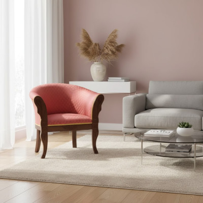 Clásico sillón de diseñador Muebles de sala Muebles de tela Tapizado Asiento.