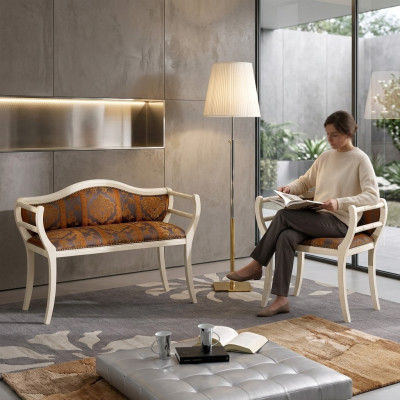 Sofá clásico, banco, sillas, muebles tapizados, muebles de salón, diseño.