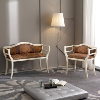 Sofá clásico, banco, sillas, muebles tapizados, muebles de salón, diseño.