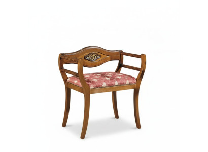 Silla de diseño tapizada clásica en tela, mueble de asiento, sala de estar, sillón