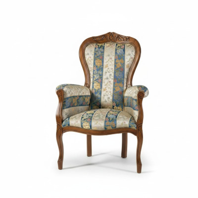 Silla Diseñador Asiento Lujo Tela Acolchonada Tejido Muebles Diseño Clásico