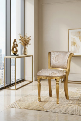 Silla de comedor con reposabrazos Clásica Nueva Diseño Mueble tapizado