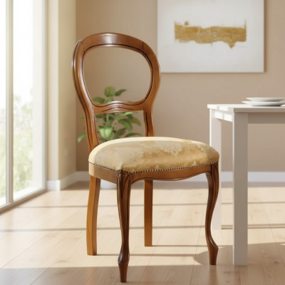 Silla de diseñador Silla de comedor clásica Silla tapizada Mueble textil