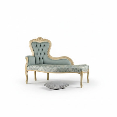 Muebles de lujo Chaiselongue Sala de estar Diseño clásico Tapizado textil