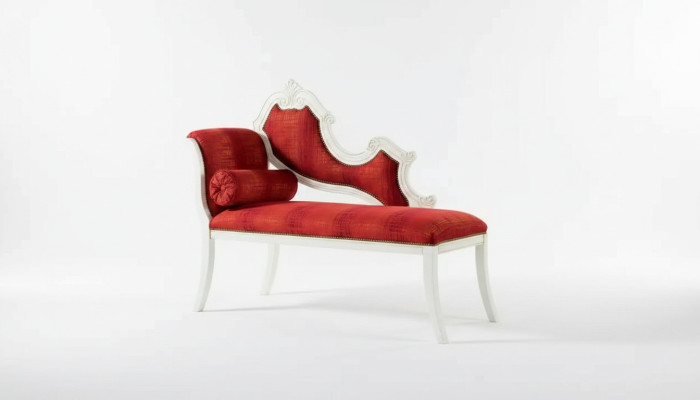 Sofá chaise longue rojo Muebles clásicos de salón Diseño de muebles Cama de diseñador