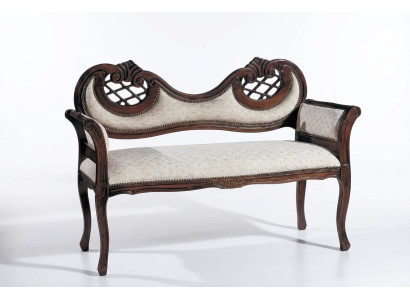 Salón de lujo banco tapizado tejido textil mobiliario asiento banco acolchado