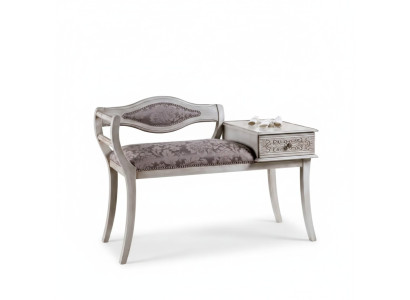 Banco tapizado de lujo para salón en estilo clásico de muebles textiles nuevos.