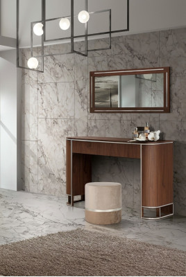 Diseñador de tocador completo con espejo, muebles modernos, conjunto nuevo de 2 piezas.