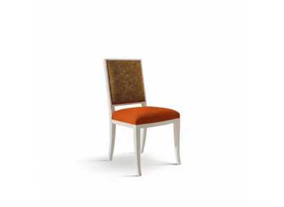 Silla de comedor de diseñador de madera estilo lujo silla tapizada clásica.