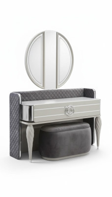 Dormitorio tocador con espejo de lujo nueva consola diseño moderno.