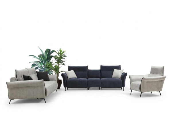 Sofá sala de estar Juego de sofá Muebles acolchados Sillón de lujo Diseño moderno Nuevo