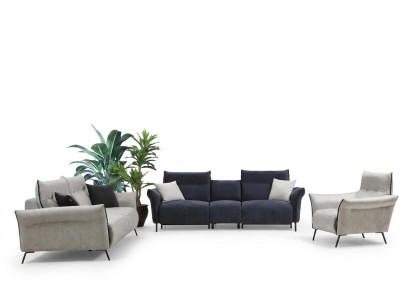 Sofá sala de estar Juego de sofá Muebles acolchados Sillón de lujo Diseño moderno Nuevo