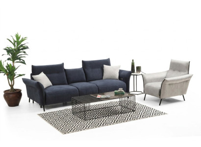 Conjunto de sofás de lujo de tres plazas, sofá tapizado, sillón, sofá de salón, nuevo.