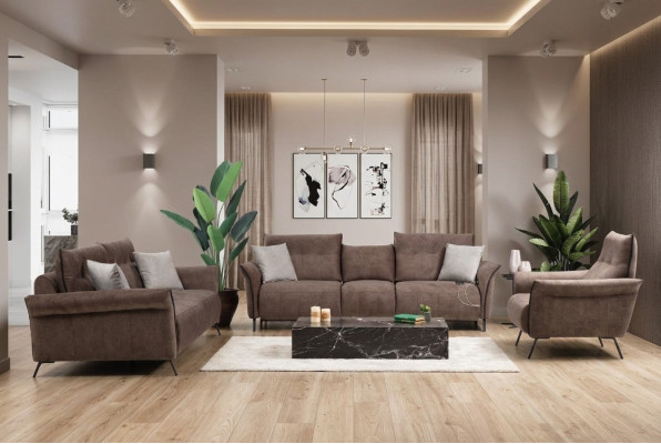 Conjunto Sofá Sofá Diseñador Moderno Conjunto de Lujo de Sala de Estar Silla Nueva