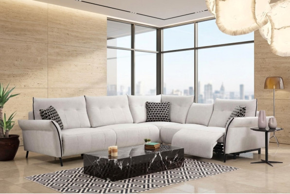 Sofá esquinero Salón Sofá Sofá Tapizado Textil Muebles Moderno Diseñador Nuevo