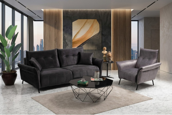 Juego de sala de estar diseño moderno muebles conjunto de sofás de lujo de 2 piezas.